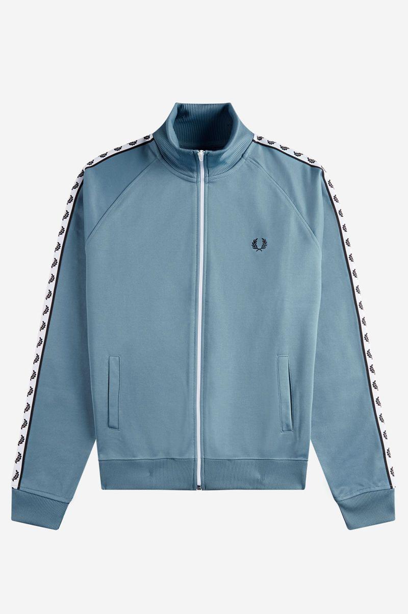 Geaca Barbati Fred Perry Taped Track Gri Albastri | RO 1256ILHS